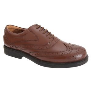 Scimitar Mens Wing Cap Leather Lace up Formal /Smart /Work Brogue Oxford Shoes /
